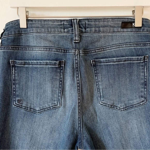 Kut from the Kloth Catherine Boyfriend Distressed Denim Jeans Low-slung 8 - Picture 6 of 8